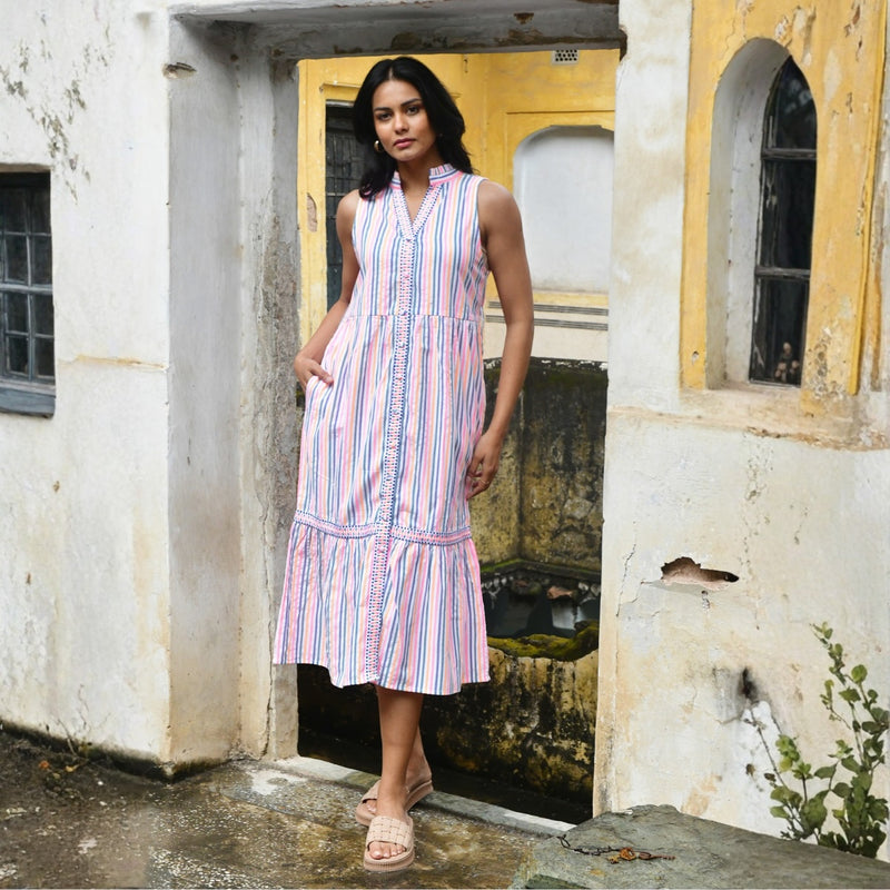 Sunset Sundress (Multi Stripe)