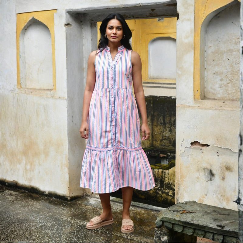 Sunset Sundress (Multi Stripe)
