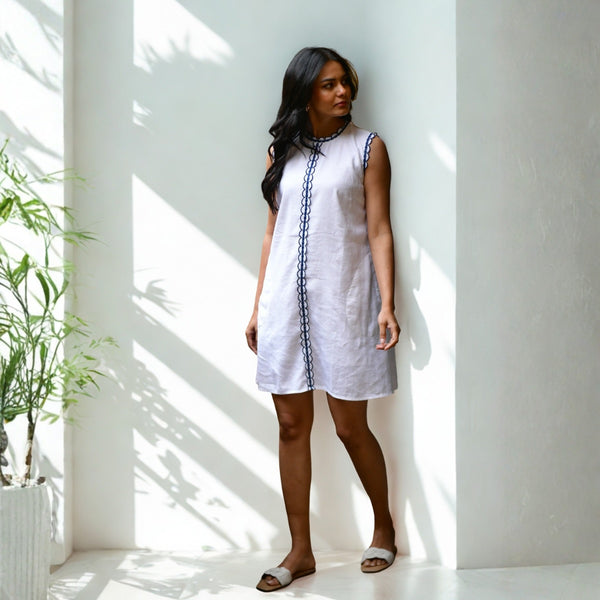 Azure & Indigo Maya Dress (White)