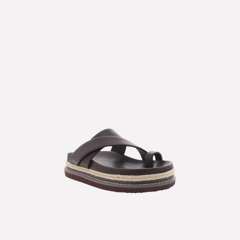 Front view of the slides - they have a soft rounded open toe.