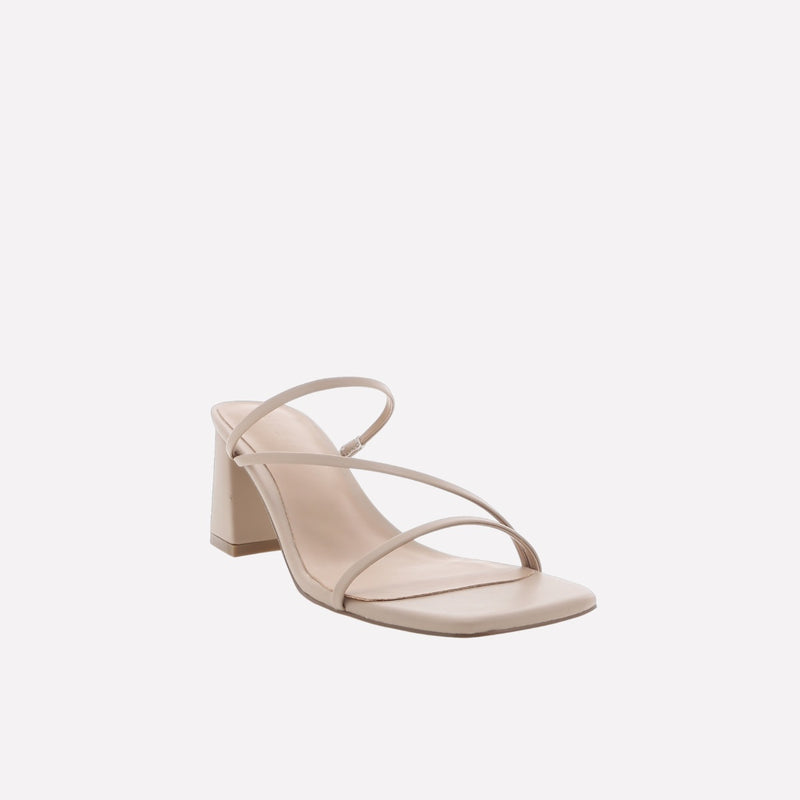 These heels feature a crossover strap 