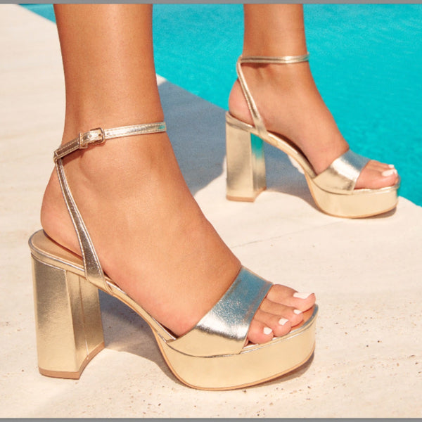Billini Zaina Heels (Gold Metallic)