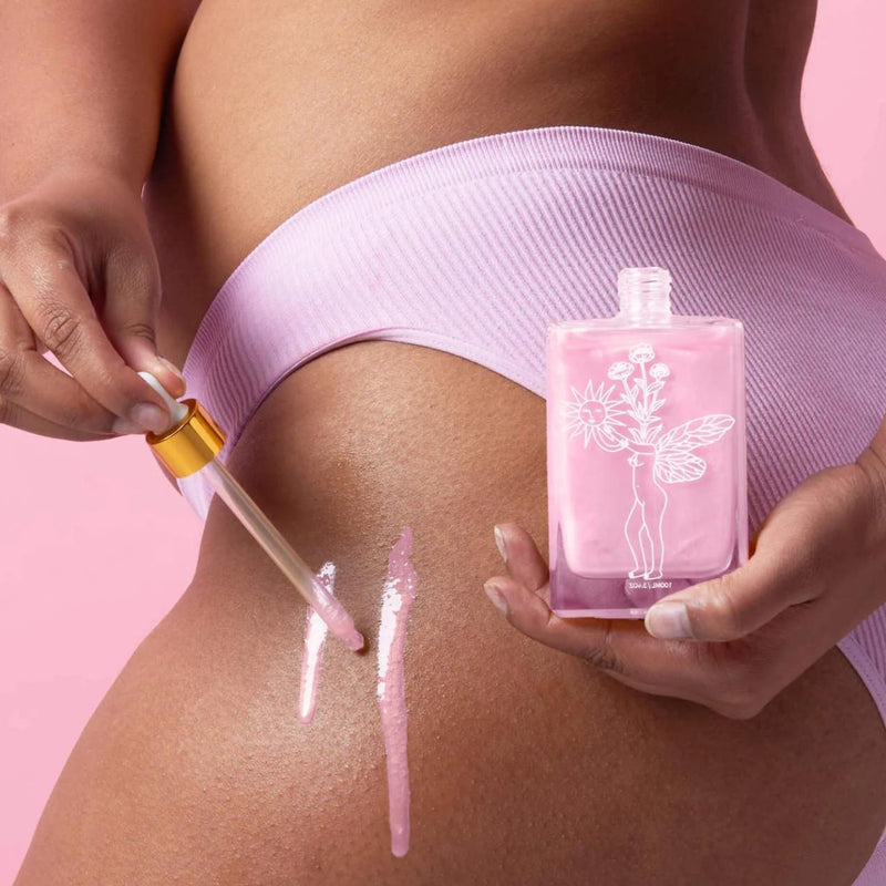 The Summer Solstice Body Oil has a divine pink shimmer