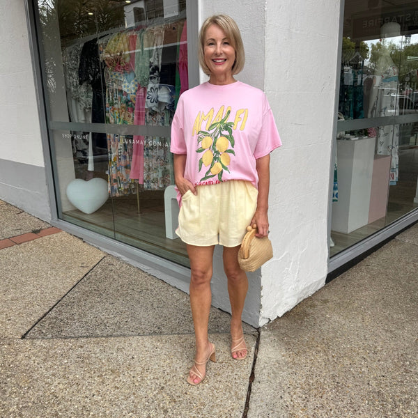 Amalfi Short Set (Pink/Yellow)