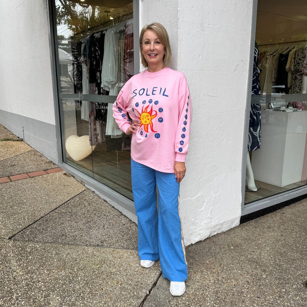 Soleil Pant Set (Blue/Pink)