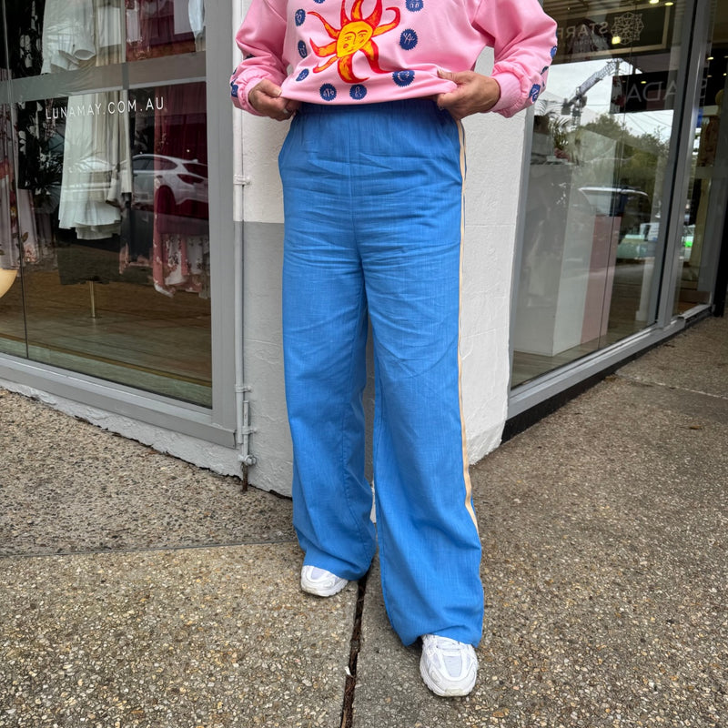 Front view of the pants - they have an elasticated waist.