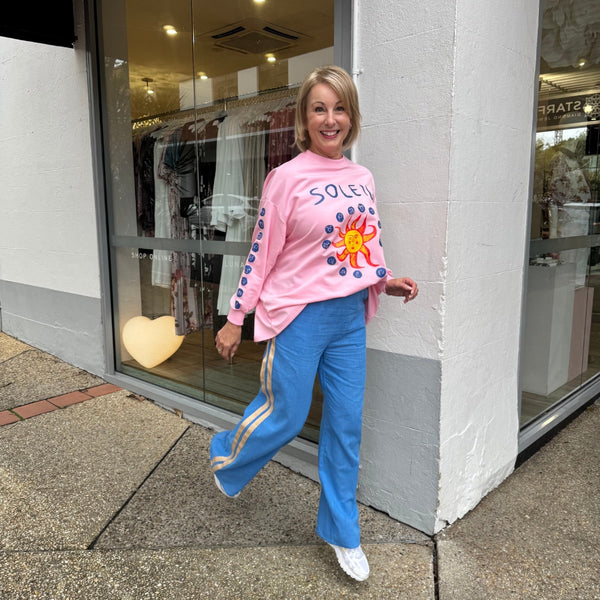 Soleil Pant Set (Blue/Pink)