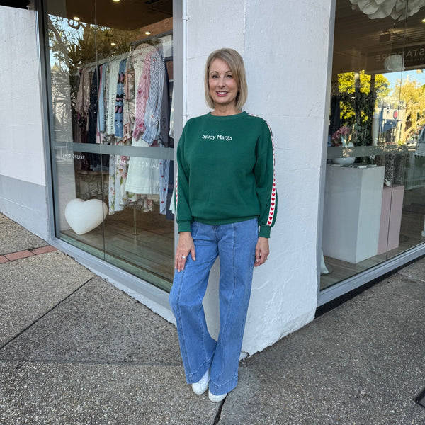 The sweater can be worn with our Mattea Jeans.