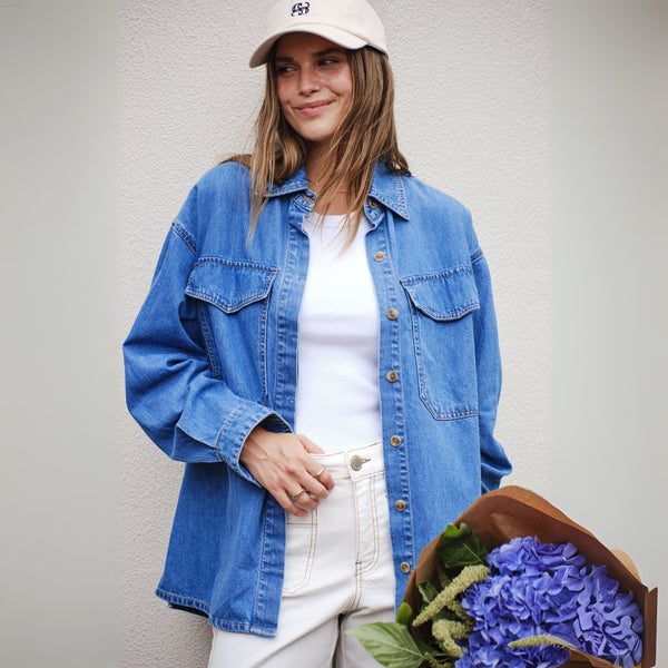Ceres Essential Denim Shirt (Mid Blue)