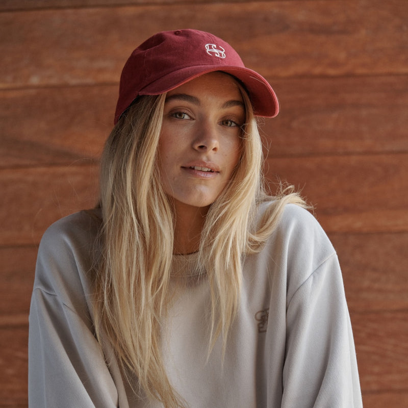 Ceres Monogram Cap (Deep Red)