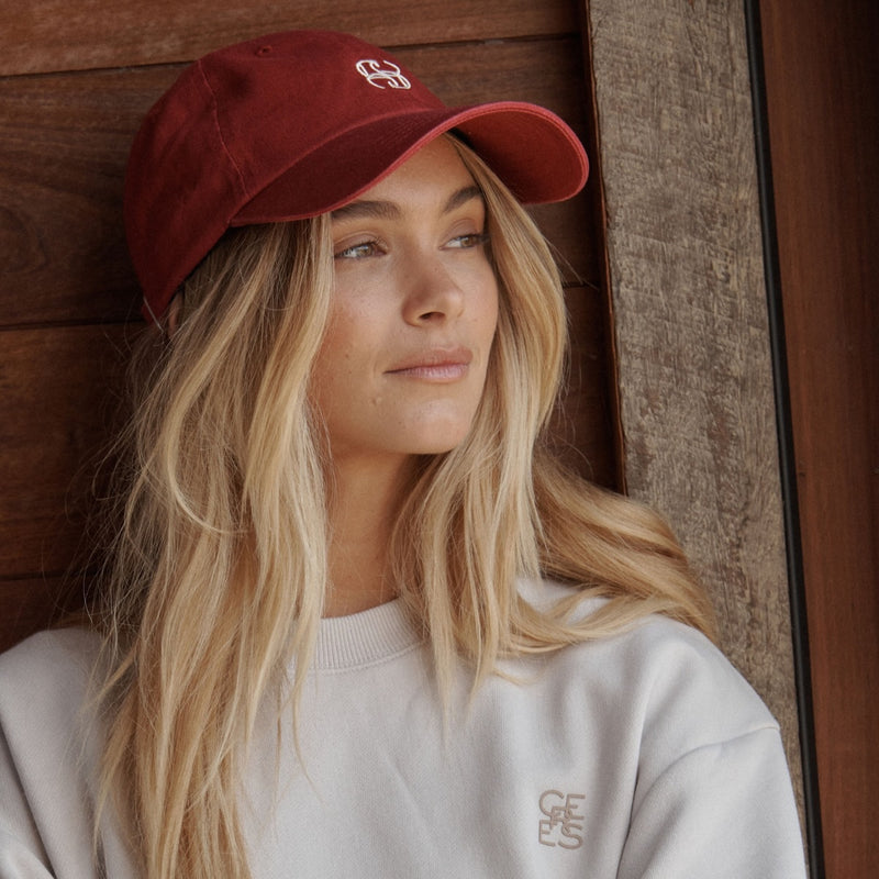 Ceres Monogram Cap (Deep Red)