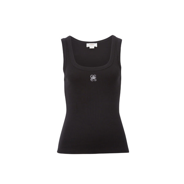 Ceres Zoe Rib Scoop Tank (Black)