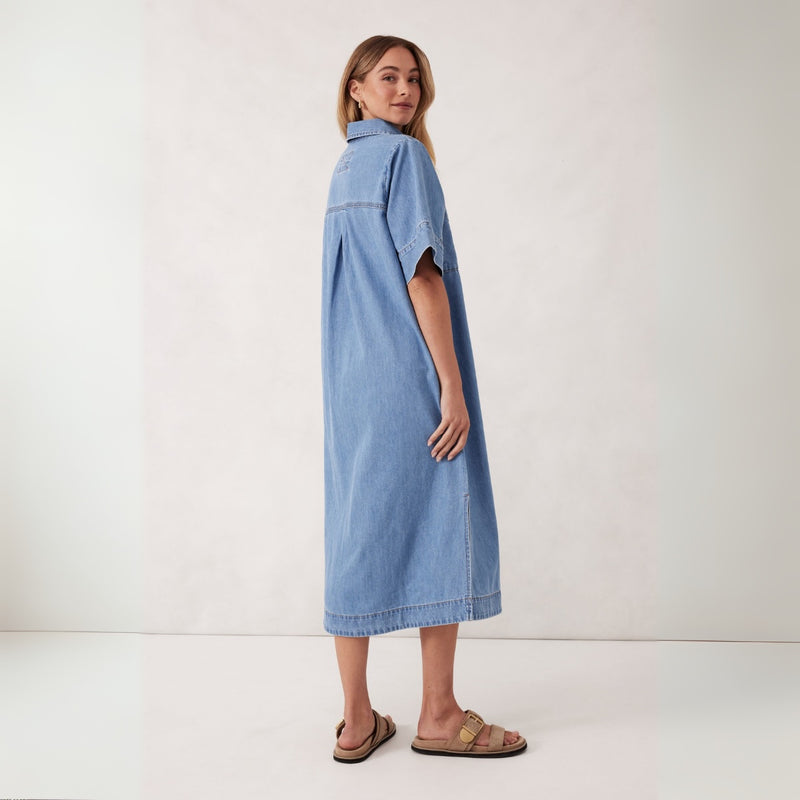 Back view of the dress - wear it with slides for an effortless look.
