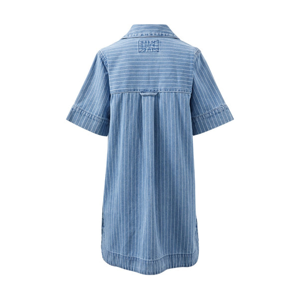 Sammy Denim Dress (Indigo Stripe)