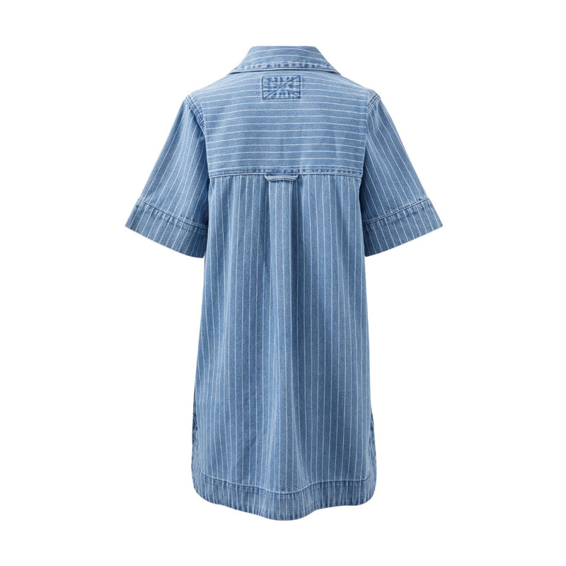Sammy Denim Dress (Indigo Stripe)