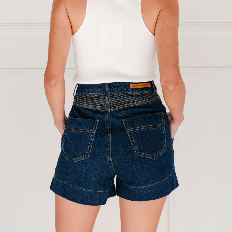 Back view of the shorts. They also have back pockets.