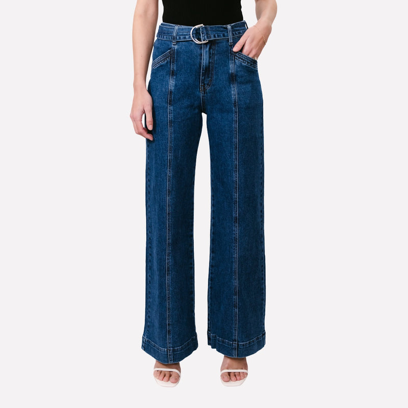 Mattea Wide Leg Jeans (Dark)