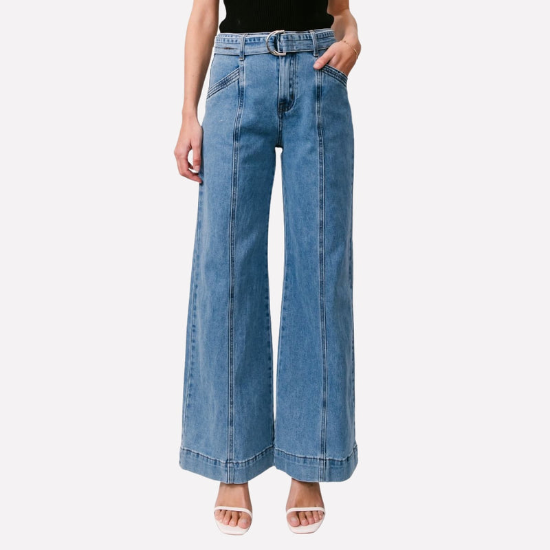 Mattea Wide Leg Jeans (Light)