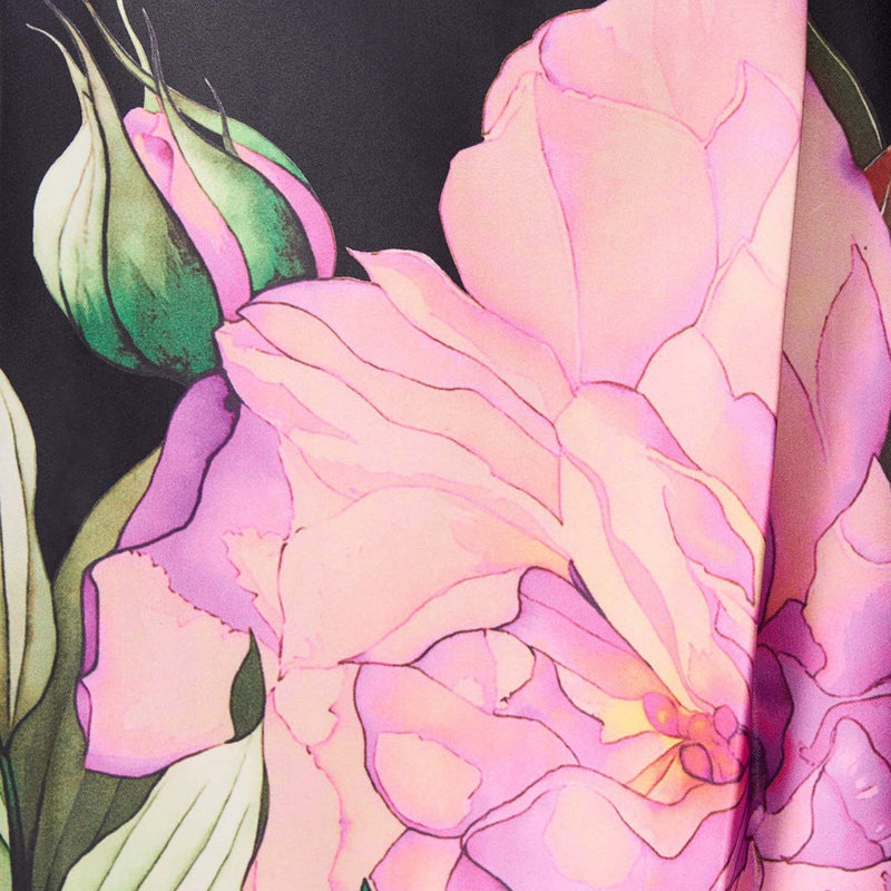Close up of the floral motif