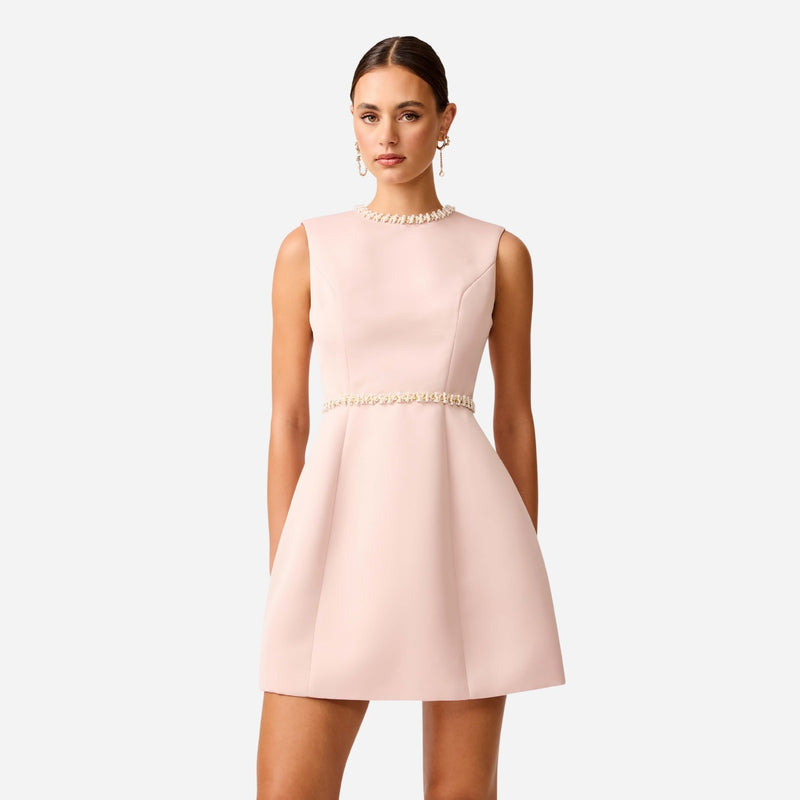 Elliatt Camile Tulip Mini Dress (Champagne)