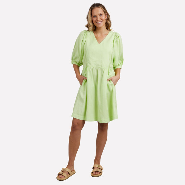 Elm Blissesd Wash Dress in a key lime colour