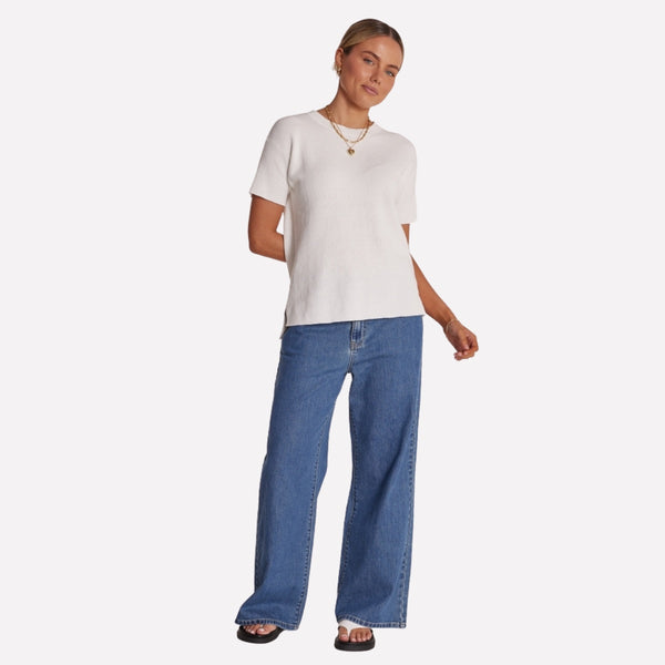 this knitted top can be worn with your fave denim, a skirt or shorts.