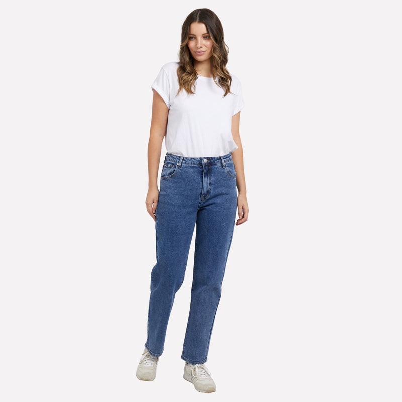 Enmore Wide Leg Jeans (Mid Blue)