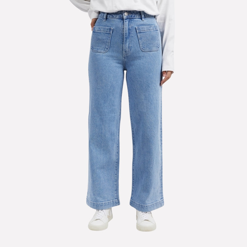 Sarah Wide Leg Jeans (Light Blue)