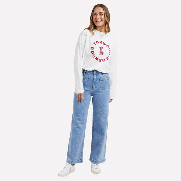 Sarah Wide Leg Jeans (Light Blue)