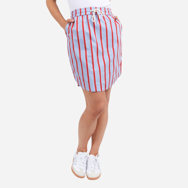 Foxwood Strike Skirt (Red/Blue Stripe)