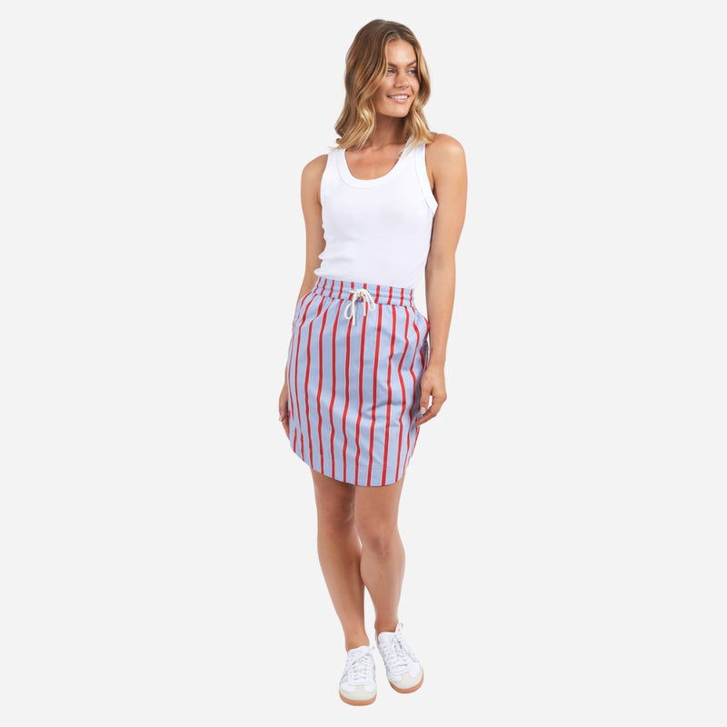 Foxwood Strike Skirt (Red/Blue Stripe)