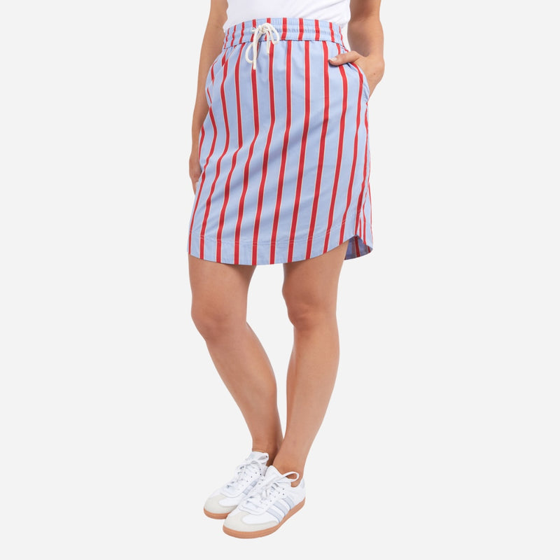 Foxwood Strike Skirt (Red/Blue Stripe)