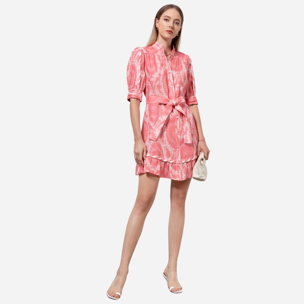 Abyss Linen Dress (Pale Pink)