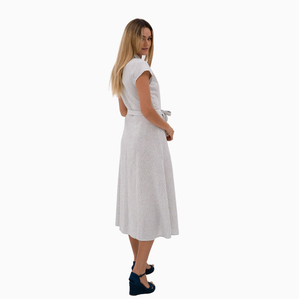 Humidity Dayna Shirt Dress (Navy Stripe)