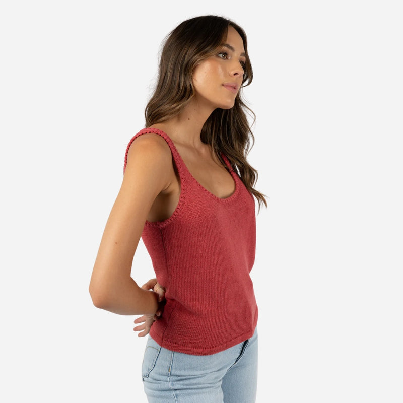 Side view of the knit top