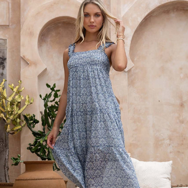 Humidity Vacay Aries Dress (Blue)