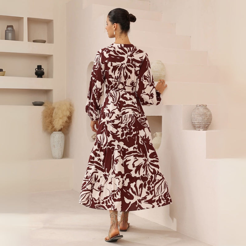 Back of the dress - the drawstring ties create a flattering shape.