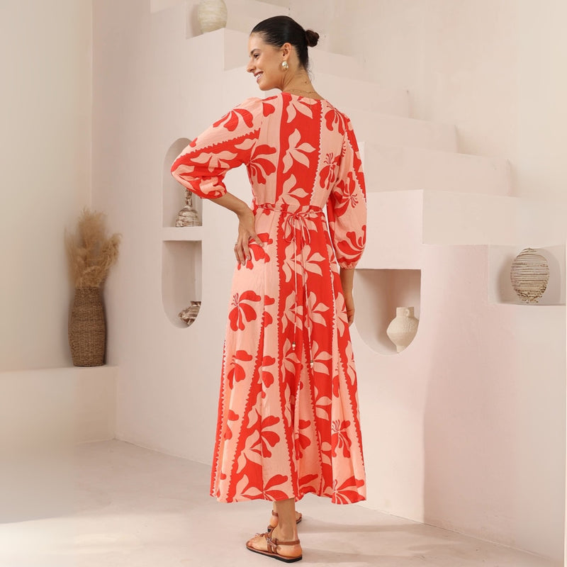 Full length view of the back of the dress.