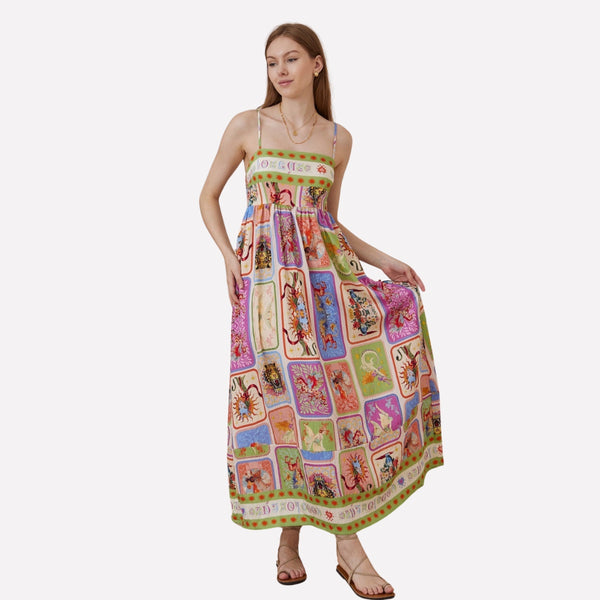 Our Dominica Maxi Dress has such a beautiful resort inspired print in basically every colour under the rainbow!