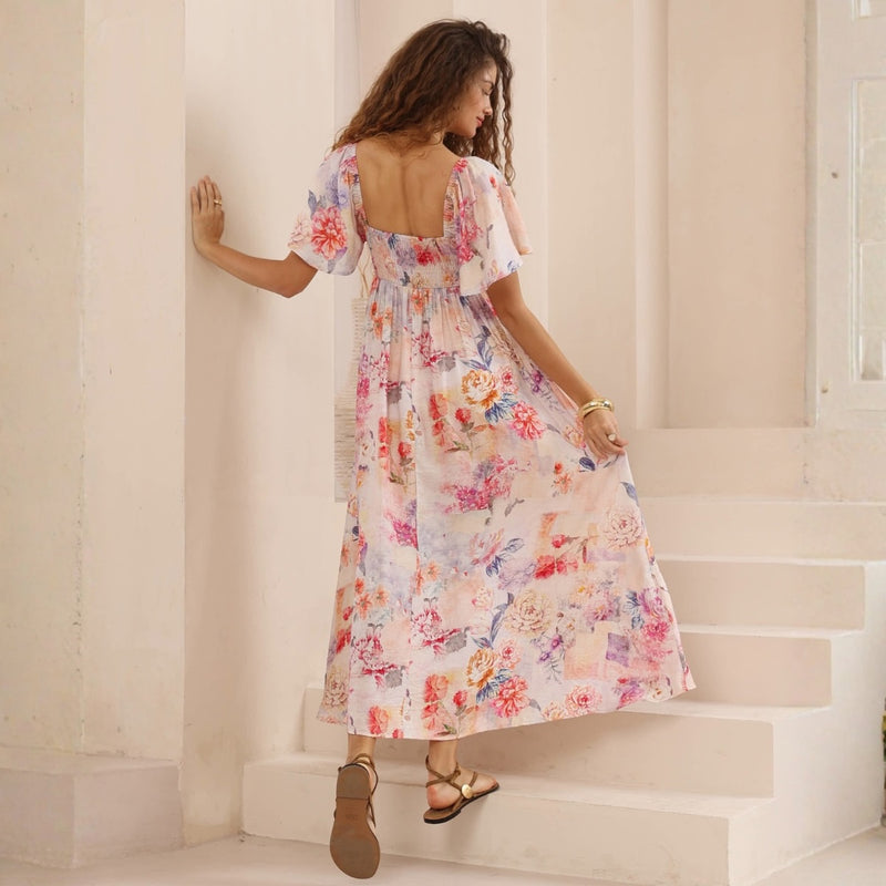 Full length back view of the dress