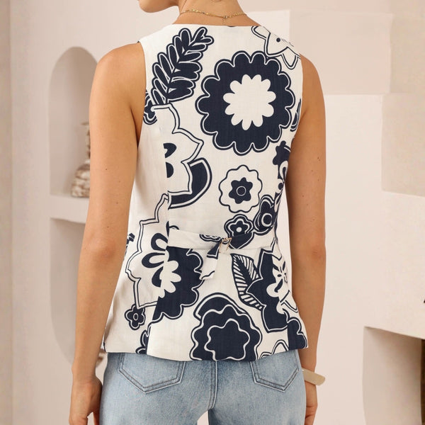 Back view of the vest - it has an adjustable clasp to cinch in the shape.