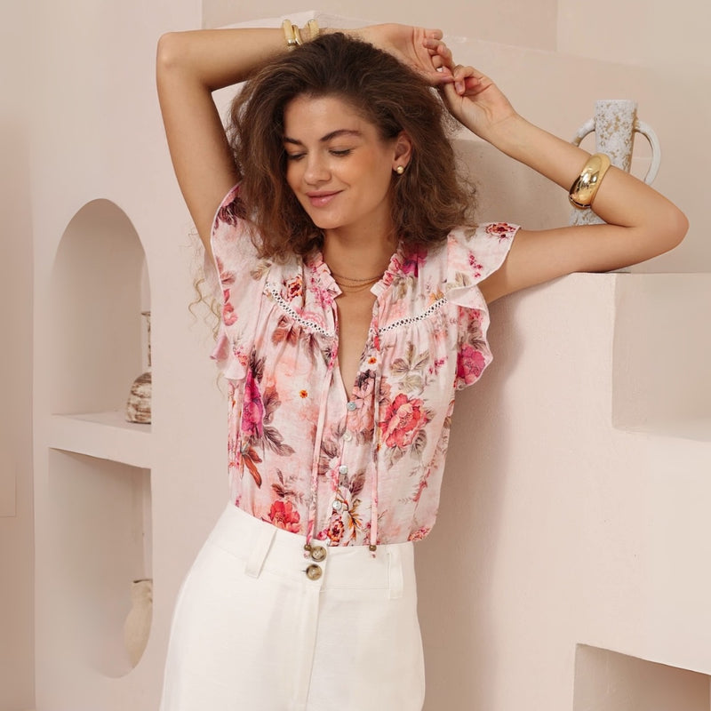 Miley Floral Top (Pink)
