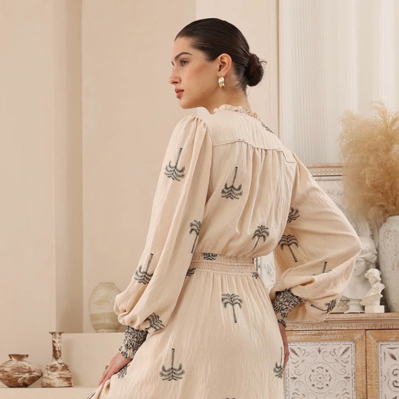 Upper back view of the dress