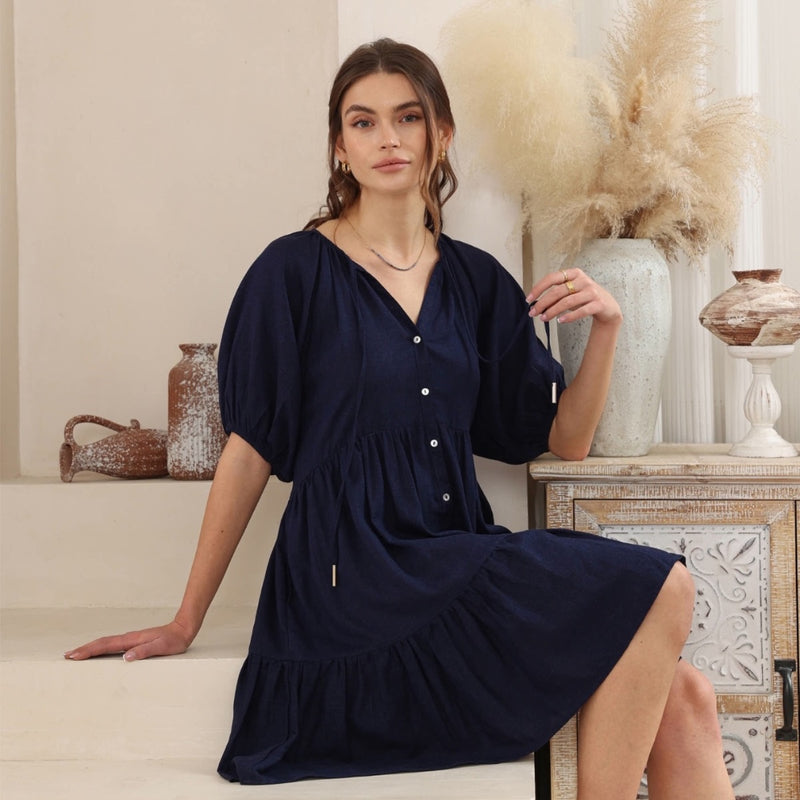 Sariyah Dress (Navy)