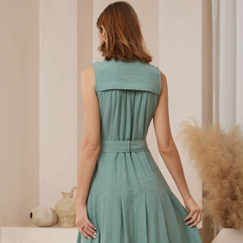 Sheridan Midi Dress (Sage)