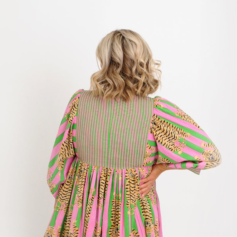 Upper back view of the dress
