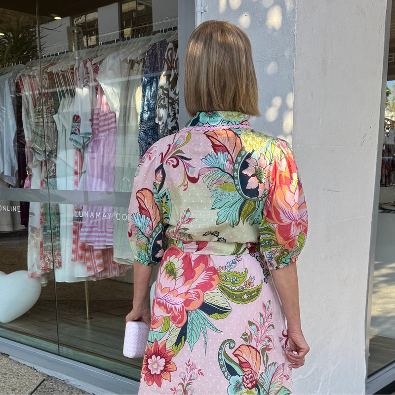 Upper back view of the dress