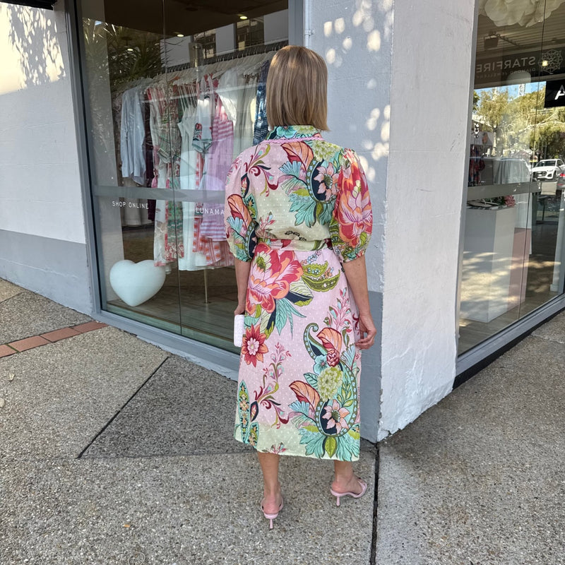 Full length view of the back of the dress.