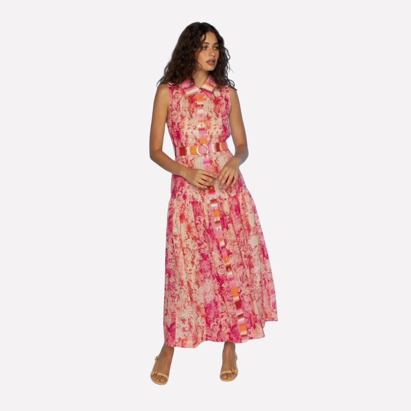 Madison Maxi Dress in an exclusive pink floral print.