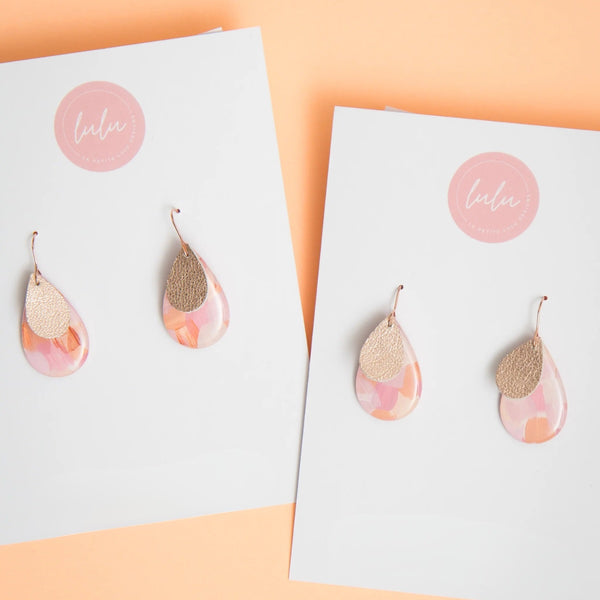 Noor Resin Dangle Earrings (Blushlight)